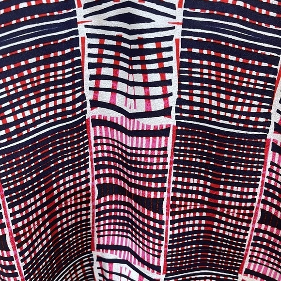 Rory Beca Navy Pink Plaid Strappy Silk Tank Top SZ XS - Picture 3 of 5